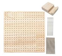 PANGBOER Granny Square Blocking Board Needlepoint Sewing Crochet for Knitting for Crocheting Knitting Pins Project Rods Accessories Wooden Handcrafted with Pegswith Stainless Steel Rod Pins