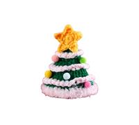 PANGBOER Knit Christmas Tree Hat for Dog Cats Bandanas Holiday Costume for Small Puppy Adjustable Pet Santa Cap Headpiece Christmas Pet Decoration