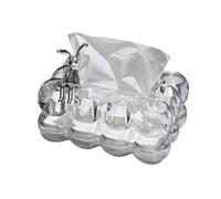 PANGBOER Napkin Holder Elegant Transparency Tissue Paper Dispenser with Nonslip Bottom Perfect for Living Room and Workspaces Kitchen Tissue Box