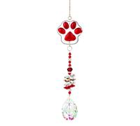 PANGBOER Pet Memorial Gifts Crystal Suncatchers Pet Bereavement Gifts Hanging Ornament for Home Garden Crystals Prisms Rainbow Maker Paw Suncatchers