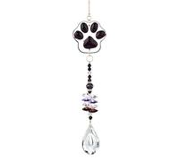 PANGBOER Pet Memorial Gifts Crystal Suncatchers Pet Bereavement Gifts Hanging Ornament for Home Garden Crystals Prisms Rainbow Maker Paw Suncatchers