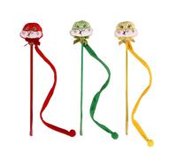 PANGBOER Pet Teaser Rod for Stimulating Felines Curiosity Wand with Mascots Snake for Active Pet and Fun Exercise Cartoon Cats Wand Toy
