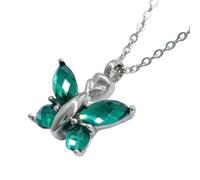 PANGBOER Pet Urns Container Butterfly Pendants Necklace for Dog Pet Memorials Urn Pendants Loss Memory Ashes Container Jewelry Gift Urn Necklace