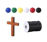 PANGBOER Plan of Salvations Kits Bible Teaching Craft Set 6 Color Beads Salvations Necklace Making Kits