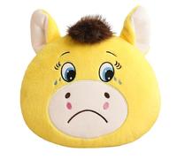PANGBOER Playful Horse Shape Cushion with Smiling and Crying Pattern for New Year Gift or Home Decoration Fun Toy Crying Laughing Pillow