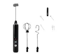 PANGBOER Rechargeable Handheld Milk Frother with Type C Fast Charging for Smooth Latte Art Battery Operated Milk Frother