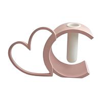 PANGBOER Romantics Geometric Hollowed Heart Tube Vases for Hydroponic Flowers Planter Wedding Aniversary Holiday Decors Hydroponic Planter