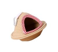 PANGBOER Rope Bird for Small Pet Birds, Handwoven Cage Shelter for Resting, Hiding and Quiet Cage Comfort for Daily Use Bird Hideaway Handwoven Bed Cotton Rope Shelter Rest Front Opening