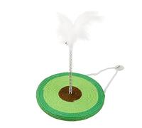 PANGBOER Scratcher Sisal Board with Feather for Sharpens Nails Scraper Sofa Boards Furniture Protector Scratch Pad for Furniture Pad Round Shape Pads for Indoor