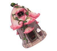 PANGBOER Solar Lighted Fairies Garden House With Automatic Night Light Waterproof Resin Outdoor Decoration Suitable for Landscape