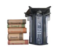 PANGBOER Sorters Coin Holder Counter Machine with 5in1 Sorters Tube Wrapper Holder Efficient Change Counter for Counting Accuracy