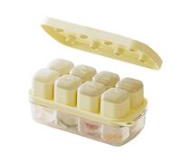 PANGBOER Square Tray With Lid for Freezer Food-Grade Silicone Mould for Baby Food Chilling and Drink
