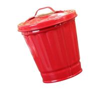 PANGBOER Unique Small Wastebasket Small Garbage Bin Reinforced Construction Space Saving for Home and Work Areas Decorative Iron Trash Can