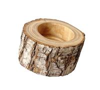 PANGBOER Wooden Jelly Feeder Bowl for Coleoptera Smooth Feeding Enhances Pet Observation Wooden Stumps Coleoptera Bowl