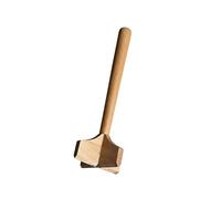 PANGBOER Wooden Meat Masher Potato Press for Ground Beef Turkey Chicken Sausage Featuring Comfortable Ergonomic Handle 8.5 Inch Kitchen Utensil Versatile Food Masher