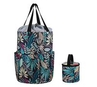 PANGBOER Yarn Storage, No Winding， 6 Oversized Buttonholes, Knitting and Crochet Bag