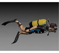 PANGCHENG 1/35 man scuba ancient diver modern figure Historical Uncolor Resin Figure model kit Unassambled Unpainted