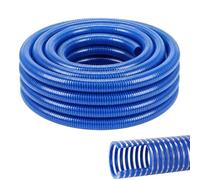 Pangda 1-1/2" x 50 ft Suction Hose for Water Pump Heavy Duty Cold Weather PVC Flexible Suction & Discharge Hose for Water Transfer Industrial Agricultural Extreme Temperature, 90psi Max Pressure