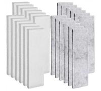 Pangda 12 Pcs Carbon Filter Foam Pad and 12 Pcs Foam Pad Compatible with U4 Range of Internal Underwater Sponge Aquarium Underwater Filter Accessories for Internal Replacement Aquarium Fish Tank