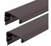 Pangda 2 Pcs 36 Inch Fixed Vinyl Sill Cap Replacement Threshold Single in-Swing Doors Only Trim-to-fit (1-5/32, 36 Inch, Dark Brown)