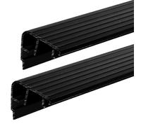 Pangda 2 Pcs 36 Inch Fixed Vinyl Sill Cap Replacement Threshold Single in-Swing Doors Only Trim-to-fit (1-3/8 Inch, Black)