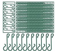 Pangda 200 Pcs Christmas Tree Hooks Bauble Hooks Green Plastic Ornament Mini Hangers for Christmas Tree, Wreath, Xmas Vine