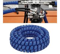 Pangda 25Ft Spiral Wrap Hose Cable Protector 1/2 Inch Heavy Duty Hydraulic Hose Wrap Protector Sleeve, Blue Abrasion Resistant Spiral Tubing for Hydraulic Hoses, Electrical Wires, Automotive