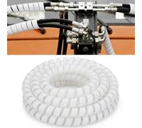 Pangda 25Ft Spiral Wrap Hose Cable Protector 3/4 Inch Heavy Duty Hydraulic Hose Wrap Protector Sleeve, Clear Abrasion Resistant Spiral Tubing for Hydraulic Hoses, Electrical Wires, Automotive