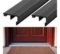 Pangda 2pcs 36 Inch Fixed Vinyl Sill Cap 1-1/8 Inches High Exterior Door Threshold Seal Replacement Black Waterproof Residential Threshold for Residential Door Trim-to-fit Fixed Vinyl Sill Entry