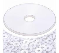 Pangda 30 Pcs 1/4" Nylon Flat Washers Bulk Plastic Fender Washers Non Conductive Fastener Hardware for Bolts Nuts Screws Electrical Mechanical Household Industrial 1-1/4" Od x 1/16" Thick White