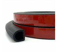 Pangda 35Ft D Shape Rubber Weather Stripping Foam Self-Adhesive EPDM Seal Strip for Noise Reduction Waterproof Dustproof for Cars Boats RVs Windows Doors (0.59" W x 0.55" H)