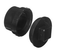 Pangda 4 Inch ABS Cleanout Adapter with Plug, SPG x Cleanout, DWV Fitting, Solvent Weld Connection, Heavy Duty, Corrosion-Resistant for Sewer, Waste, and Vent Systems, Easy Access for Maintenance