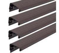 Pangda 4 Pcs 1-5/32" High Dam 36 Inch Fixed Vinyl Sill Cap Replacement Threshold Single in-Swing Doors Only Trim-to-fit (Dark Brown)