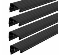 Pangda 4 Pcs 4 Pcs 36 Inch Fixed Vinyl Sill Cap Replacement Threshold Single in-Swing Doors Only Trim-to-fit (1-5/32,36 Inch,Black)