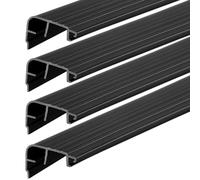 Pangda 4 Pcs 4 Pcs 36 Inch Fixed Vinyl Sill Cap Replacement Threshold Single in-Swing Doors Only Trim-to-fit (1-1/4,36 Inch,Black)