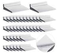 Pangda 50 Pieces Door Corner Seal, Self Adhesive Frame Door Corner Seals Raised Behind Weatherstripping for Noise Isolation and Weather Protection 2 x 1.8 x 1 Inch (White)