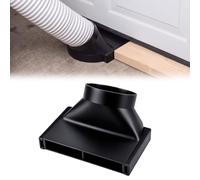 Pangda ABS Under Garage Door Vent for 6" Duct Hose Portable Ac Under Garage Door Vent 1.4"x10.4" Seal Exhaust Smoke Laser Duct Shroud for Evacuates Workshop Fumes