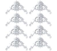 Pangda Corner Wall Molding French Style Wainscoting Panels Floral Moulding Corner Panel Moulding Corners Wall Molding Kit for Frames Decor, Not Include Glue (8 Pcs,Rose Style)