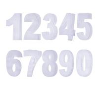 Pangda Large Self Adhesive Wheelie Bin Number Sticker, White Numbers 0 to 9, 17.5 cm by 9.5 cm, 40 Pieces