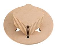 Pangda Pottery Bat System Spaced 10" on Center MDF Pottery Tool with 8 Pcs Square Inner Bats Removable Inserts, Bat System for Pottery's Wheel for Potters Clay Artists Mugs, Pot and Other Small Pieces