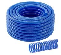 Pangda PVC Low Temperature Suction Hose 3/4 Inch ID Length 100ft Blue Helix Reinforced Spiral Cold Weather Flexible Suction Discharge Water Hose for Industrial Agricultural Applications