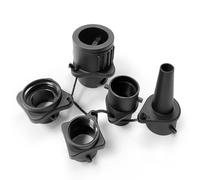 pangdapengpeng 5-piece Set Air Valve Adaptor, Sup Pumpe Adapter, Multifunction Air Pump Converter for Paddleboards, Inflatable Boat, Kayak (Black)