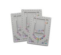 Pangmao 3 Pack Bead Design Board Bracelet Design Board Flocked Beading Jewelry Organizer Tray DIY Jewelry Making Tray(13 Inch)