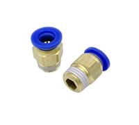 Pangocho BSPT PC6-01 PC6-02 PC8-02 PC10-02 Air Connectors Male Hose Quick Release Fittings Straight Push in Pneumatic Fitting 1/4(PC6-M5(10Pcs a lot))