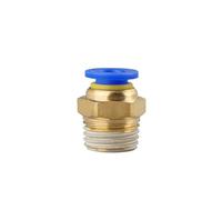 Pangocho PC Air Pneumatic 4 6 8 10 12mm Hose Tube 1/4" BSP 1/2" 1/8" 3/8" Male Thread Air Pipe Connector Quick Coupling Brass Fitting(PC6-03)
