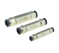 Pangocho Pneumatic Check Valve Connector Air Gas One Way Brass Valve Air Compressor Pipe Fitting Adapter 6mm 8mm 10mm 1/4 Hose Tube(CV-Black,A-1I4)