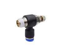 Pangocho Pneumatic Fittings SL Series 1/8" 1/4" 3/8" 1/2" External Thread Cylinder Throttle Valve Air Pressure Regulator(SL8-02 (6PCS A LOT))