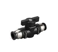 Pangocho Pneumatic Push in Quick Joint Connector Hand Valve to Turn Switch Manual Ball Current-limiting Fitting 4mm 6mm 8mm 10mm 12mm(BUC 4MM)