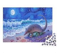 Pangolin Jigsaw 1000 Piece Challenge Toys For Adults And Kids Under The Moon Impossible Jigsaw Puzzles Educational Game Home Decoration 1000pcs (75x50cm)