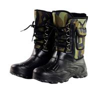 Pangolin Men's Winter Snow Boots with Removable Liner -Waterproof Rubber Shell, Non-Slip Arctic Grip Outsole, Lace-Up Cold-Weather Boots for Snow & Rain Green 11UK